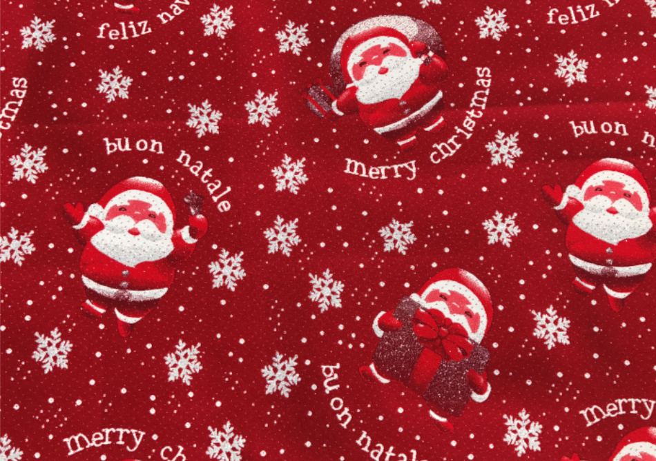 Twister Festive - Design: 52 - Red/Santa Picture